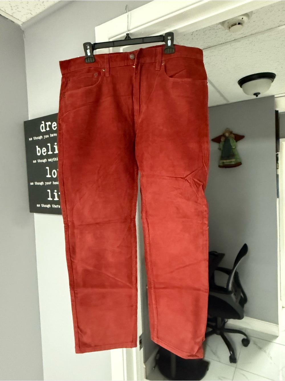 Levi's Men's Red Corduroy Pants - Classic Five-Pocket Style